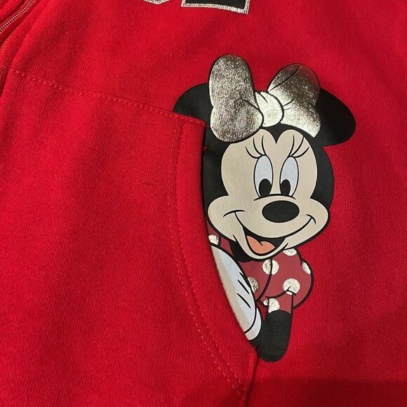 Minnie Mouse Zip Hoodie Disney New Sz 14 - Picture 4 of 7